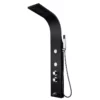Bath shower matte black thermostatic shower panel system