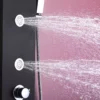 Bath shower matte black thermostatic shower panel system - Image 4